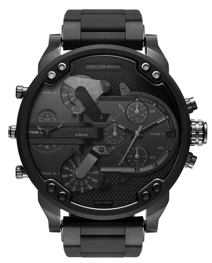 Diesel DZ7396 Mr. Daddy 2.0 Chronograph Men's Watch – Black Dial & Black Stainless Steel Strap