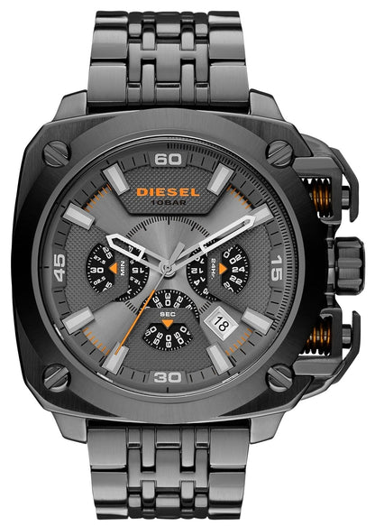 Diesel DZ7344 BAMF Chronograph Men's Watch – Gray Dial & Gray Stainless Steel Strap