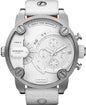 Diesel DZ7265 Badass Chronograph Men's Watch – White Dial & White Leather Strap