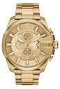 Diesel DZ4360 Mega Chief Chronograph Men's Watch – Gold Dial & Gold Stainless Steel Strap