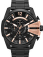 Diesel DZ4309 Mega Chief Chronograph Men's Watch – Black Dial & Black Stainless Steel Strap