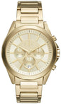 Armani Exchange Drexler AX2602 Men's Chronograph Watch – Gold Dial with Gold Stainless Steel Strap