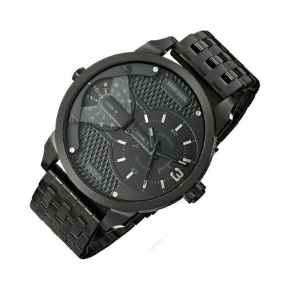 Diesel DZ7316 Mini Daddy Dual Time Men's Watch – Black Dial & Black Stainless Steel Strap