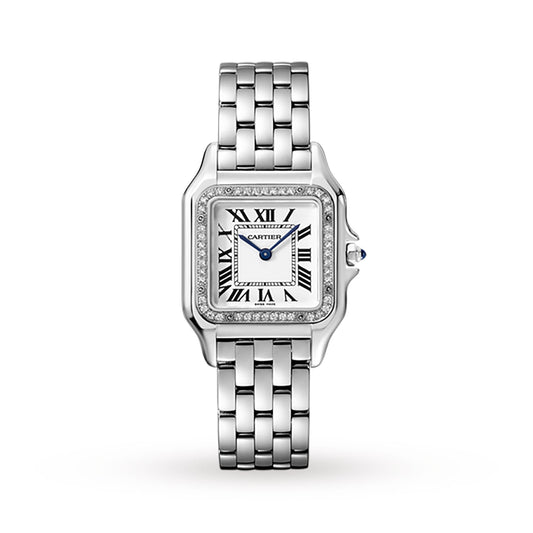 Panthère de Cartier Medium Model | 27mm, Steel, Silver Dial, Ref. W4PN0008