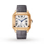Santos de Cartier Medium Model | 35mm, 18K Rose Gold, Alligator Leather, Silver Dial