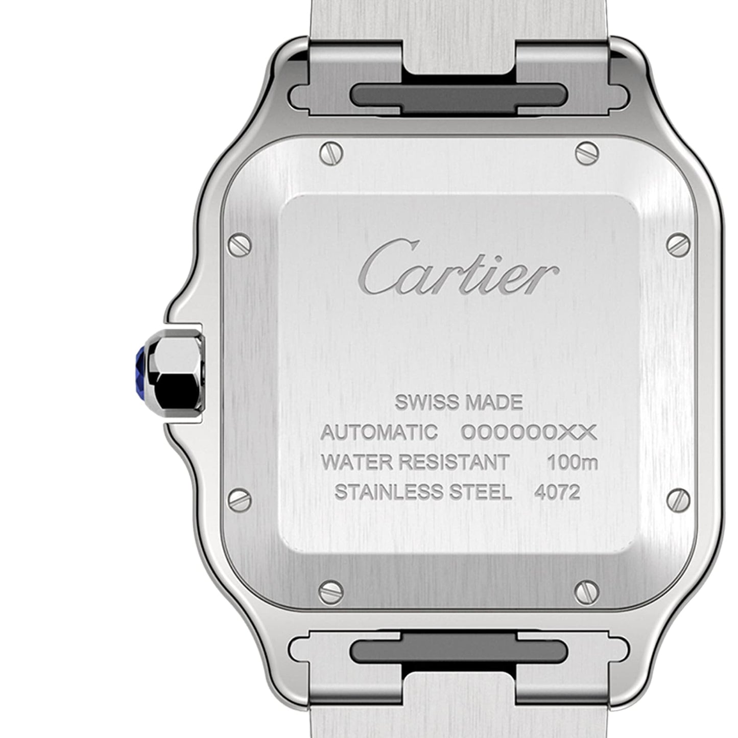 Santos de Cartier Large Model | 40mm, Two-Tone Steel & ADLC, Steel, Grey Dial