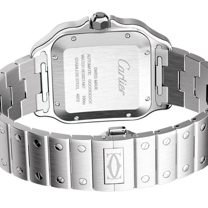 Santos de Cartier Large Model | 40mm, Two-Tone Steel & ADLC, Steel, Grey Dial