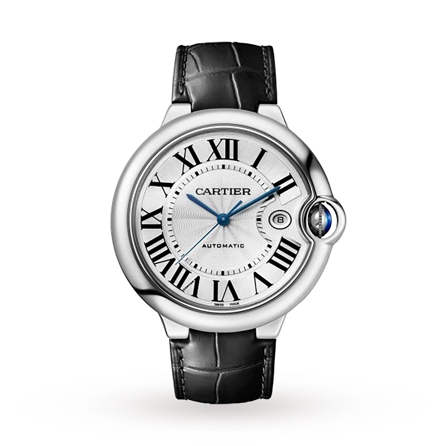 Ballon Bleu de Cartier 42 | 42mm, Steel, Alligator Leather, Silver Dial