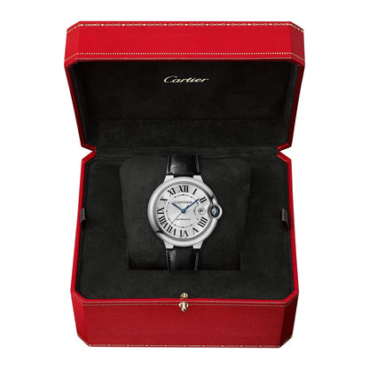 Ballon Bleu de Cartier 40 | 40mm, Steel, Alligator Leather, Silver Dial