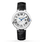 Ballon Bleu de Cartier 33 | 33mm, Steel, Alligator Leather, Silver Dial
