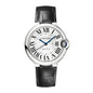 Ballon Bleu de Cartier 36 | 36mm, Steel, Alligator Leather, Silver Dial