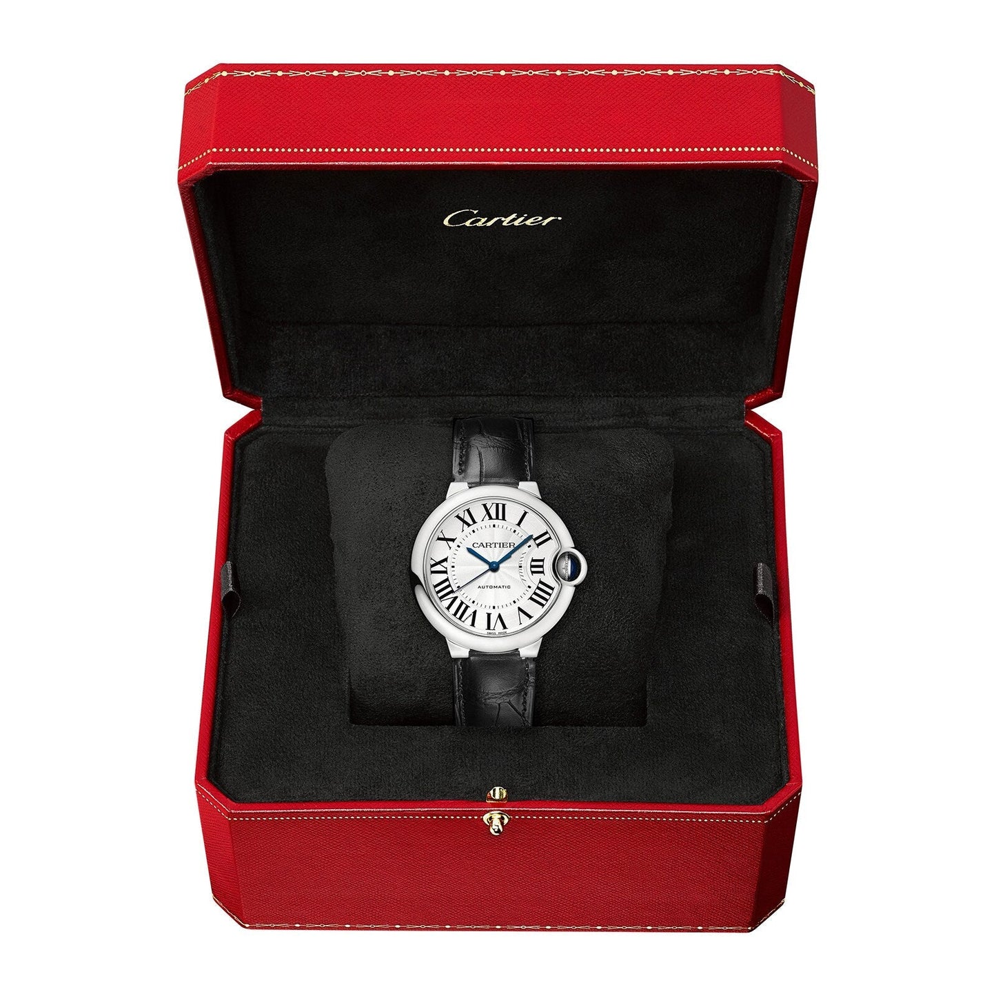 Ballon Bleu de Cartier 36 | 36mm, Steel, Alligator Leather, Silver Dial