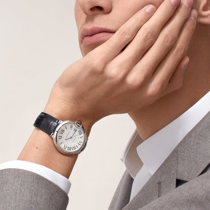 Ballon Bleu de Cartier 36 | 36mm, Steel, Alligator Leather, Silver Dial