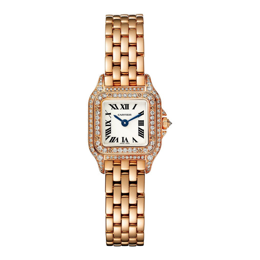 Panthère de Cartier Small Model | 20mm, 18K Rose Gold, Silver Dial