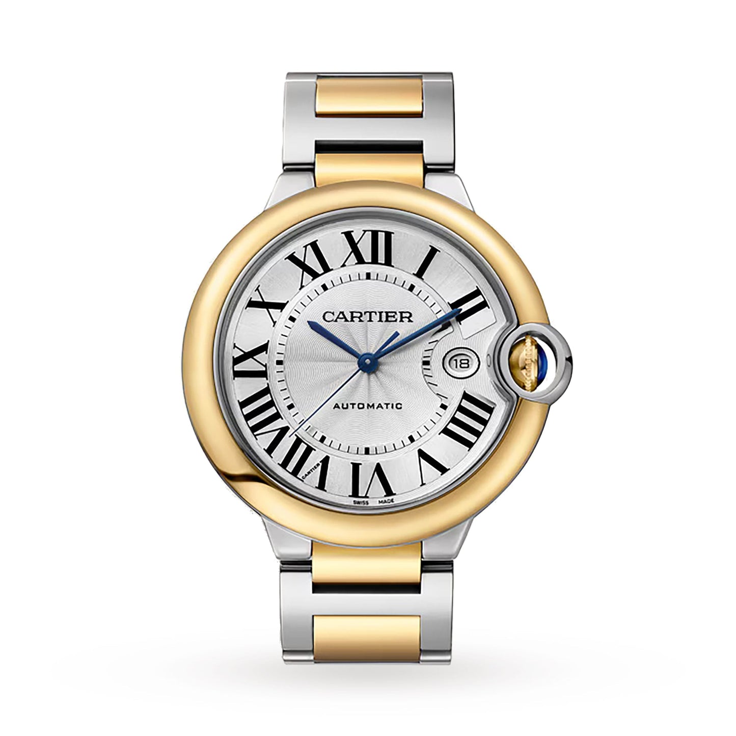 Ballon Bleu de Cartier 42 | 42mm, Two-Tone Steel & 18K Yellow Gold, Silver Dial