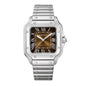 Santos de Cartier Medium Model | 35mm, Steel, Brown Dial