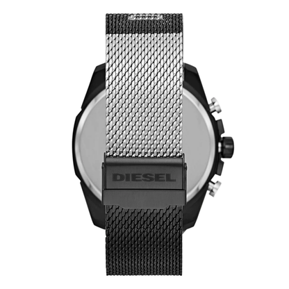 Diesel DZ4514 Mega Chief Chronograph Men's Watch – Black Dial & Black Mesh Bracelet