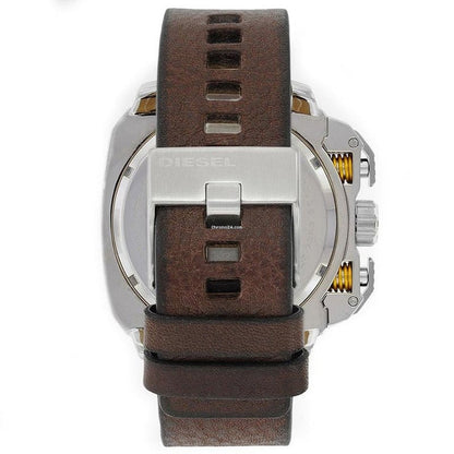 Diesel DZ7343 BAMF Chronograph Men's Watch – Beige Dial & Brown Leather Strap