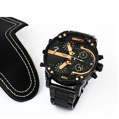 Diesel DZ7312 Big Daddy Chronograph Men's Watch – Black Dial & Black Stainless Steel Strap