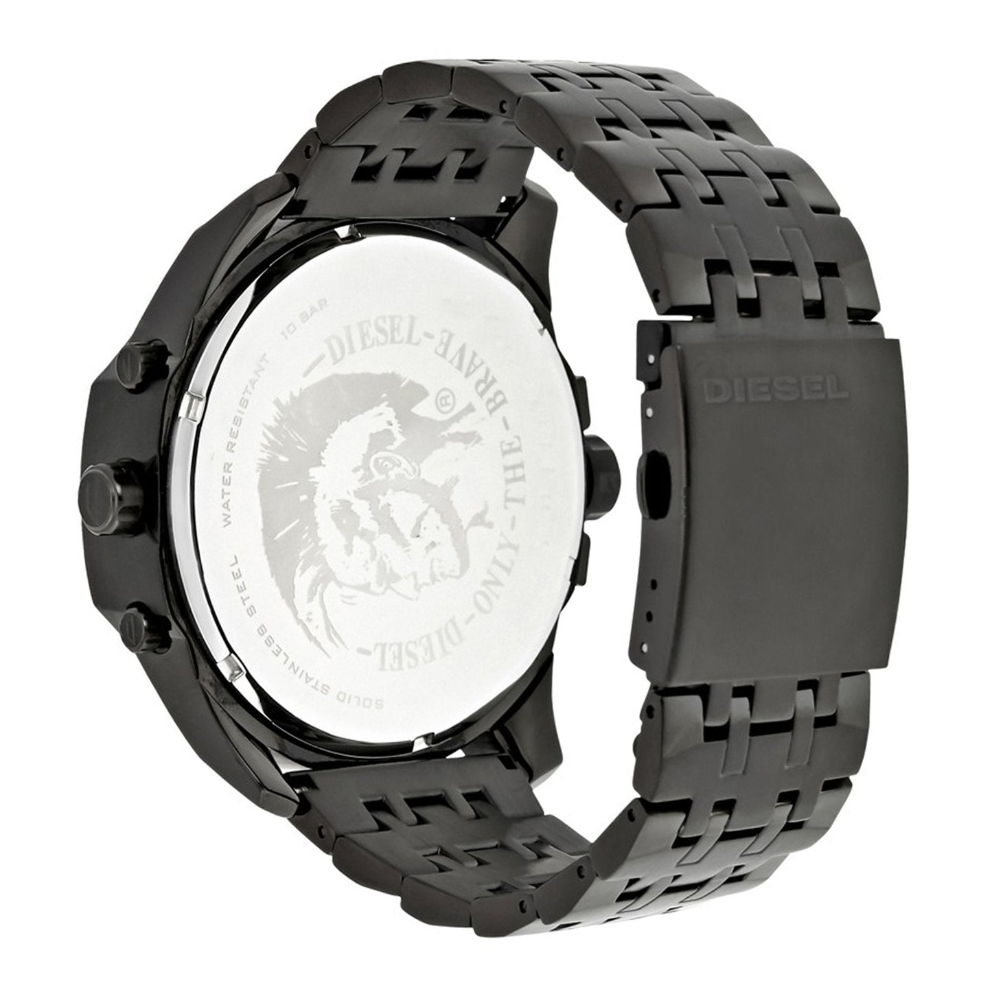 Diesel DZ7373 Uber Chief Chronograph Men's Watch – Red Dial & Black Steel Strap