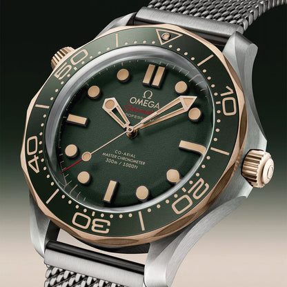 OMEGA Seamaster Diver 300M Titanium and Bronze Gold 42mm - Green on Bracelet