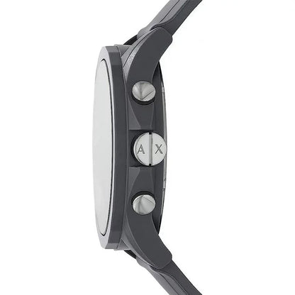 Armani Exchange Outerbanks AX7123 Men's Chronograph Watch – Grey Dial with Grey Silicone Strap