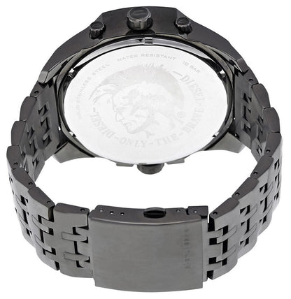 Diesel DZ7372 Uber Chief Chronograph Men's Watch – Black Dial & Grey Stainless Steel Strap