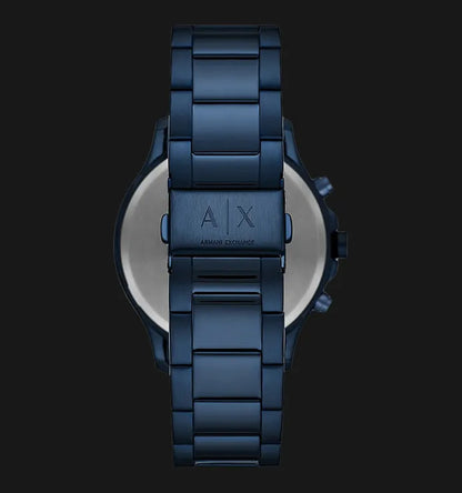 Armani Exchange Hampton AX2430 Men's Chronograph Watch – Blue Dial with Blue Stainless Steel Strap