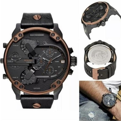 Diesel DZ7400 Mr. Daddy 2.0 Chronograph Men's Watch – Black Dial & Black Stainless Steel Strap