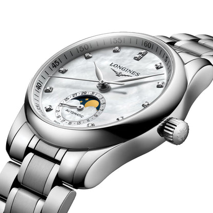 longines Master Collection Moonphase 34mm - White on Bracelet