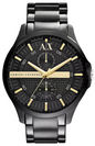 Armani Exchange Hampton AX2121 Men's Chronograph Watch – Black Dial with Black Stainless Steel Strap