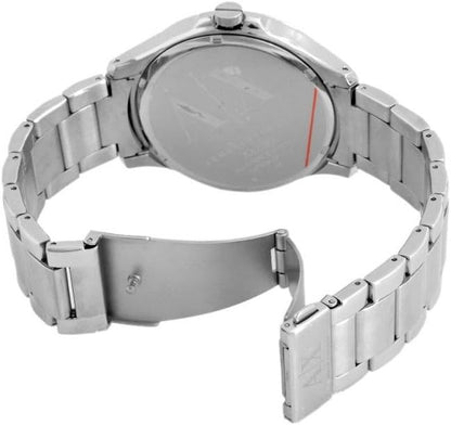 Armani Exchange Hampton AX2103 Men's Chronograph Watch – Black Dial with Silver-Tone Stainless Steel Strap