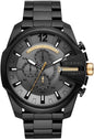 Diesel DZ4479 Mega Chief Chronograph Men's Watch – Grey Dial & Black Steel Strap