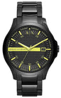 Armani Exchange Hampton AX2407 Men's Watch – Sleek Black Dial with Black Stainless Steel Bracelet