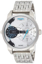Diesel DZ7305 Mini Daddy Dual Time Men's Watch – Silver Dial & Stainless Steel Strap