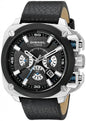 Diesel DZ7345 BAMF Chronograph Men's Watch – Black Dial & Black Leather Strap