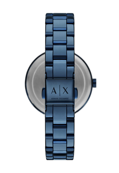 Armani Exchange Cayde AX2702 Men's Analog Watch – Blue Dial with Matching Blue Stainless Steel Strap