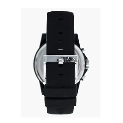 Armani Exchange Outerbanks AX1326 Men's Chronograph Watch – Black Dial with Black Silicone Strap