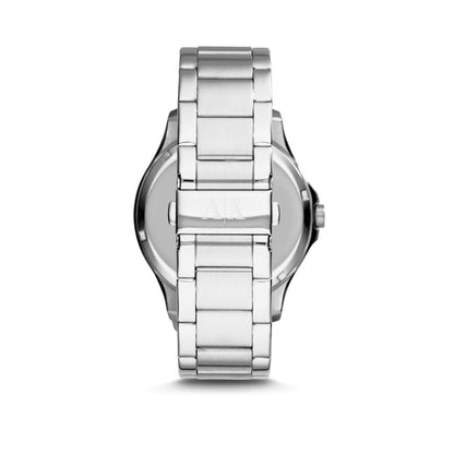 Armani Exchange Hampton AX2132 Men's Chronograph – Blue Dial with Silver Stainless Steel Bracelet