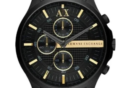 Armani Exchange Hampton AX2164 Men's Chronograph Watch – Black Dial with Black Stainless Steel Strap