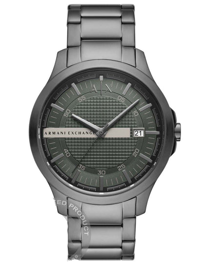 Armani Exchange Hampton AX2135 Men's Chronograph Watch – Grey Dial with Coordinated Grey Stainless Steel Strap