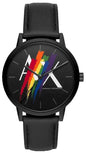 Armani Exchange Cayde AX7120 Men's Analog Watch – Black Dial with Black Leather Strap