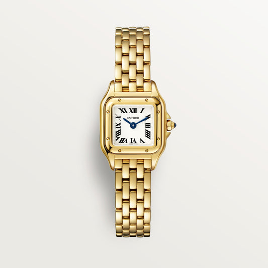 Panthère de Cartier Mini Model | 19mm, 18K Yellow Gold, Silver Dial, Ref. WGPN0048