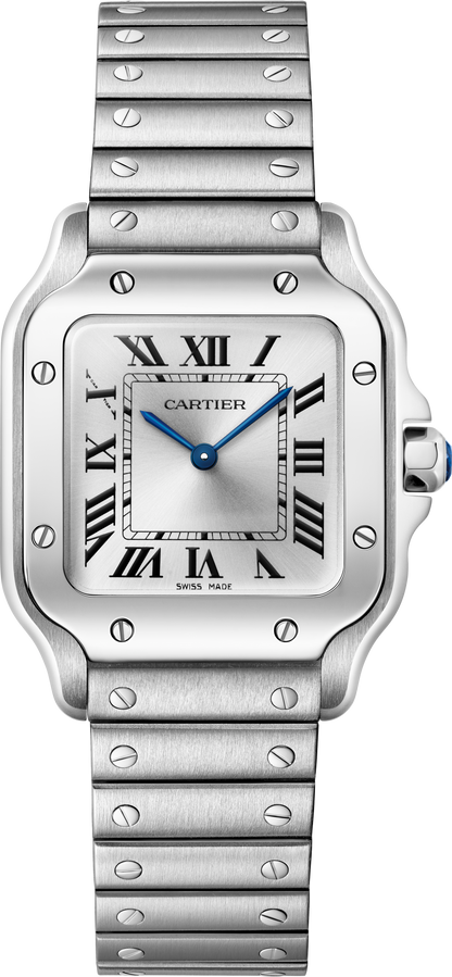 Santos De Cartier | 27mm, Steel, Silver Dial