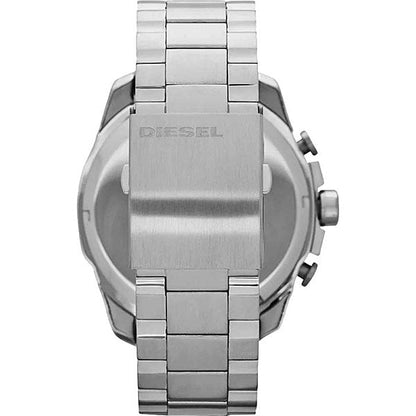 Diesel DZ4417 Mega Chief Chronograph Men's Watch – Blue Dial & Silver Stainless Steel Strap