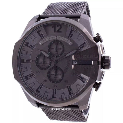Diesel DZ4527 Mega Chief Chronograph Men's Watch – Black Dial & Black Mesh Strap