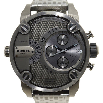 Diesel DZ7263 Little Daddy Dual Time Chronograph Men's Watch – Grey Dial & Stainless Steel Strap