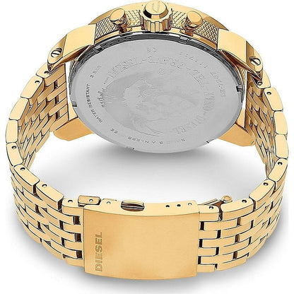 Diesel DZ7287 Big Daddy Analog Men's Watch – Gold Dial & Gold Stainless Steel Strap