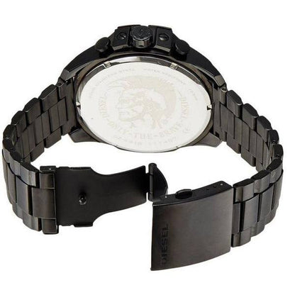 Diesel DZ4283 Mega Chief Chronograph Men's Watch – Black Dial & Black Steel Strap