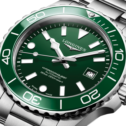 longines HydroConquest 42mm - Green on Bracelet